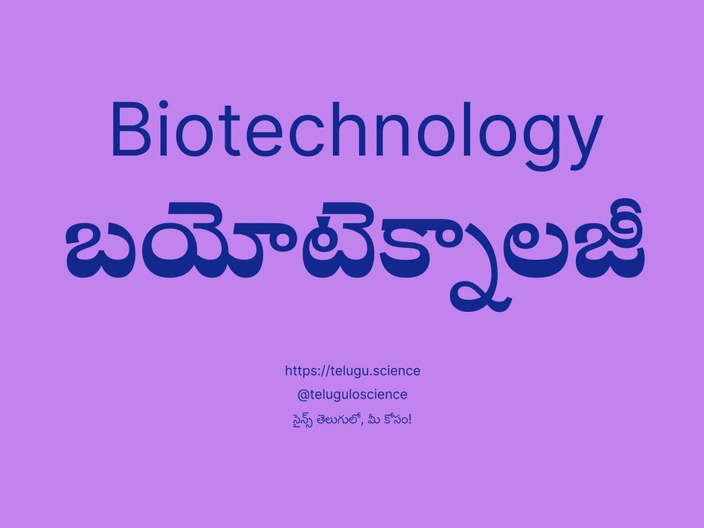 బయోటెక్నాలజీ గురించి వివరణ | Biotechnology