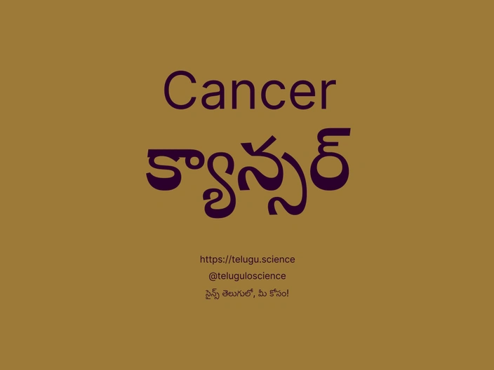 క్యాన్సర్ గురించి వివరణ | Cancer