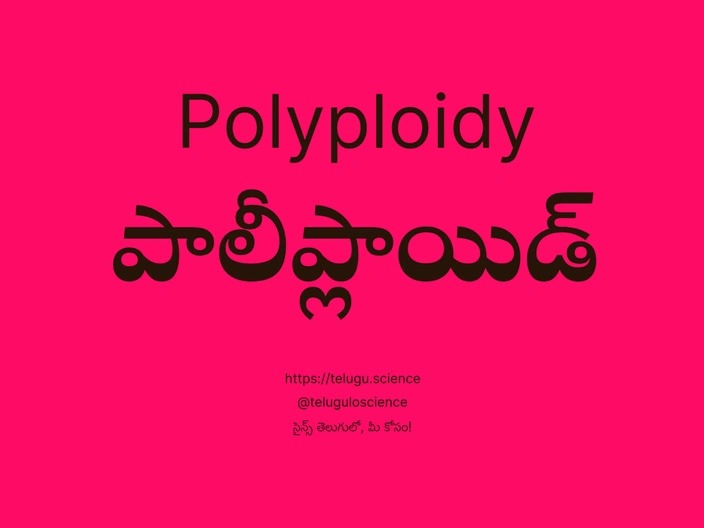 పాలీప్లాయిడ్ గురించి వివరణ | Polyploidy