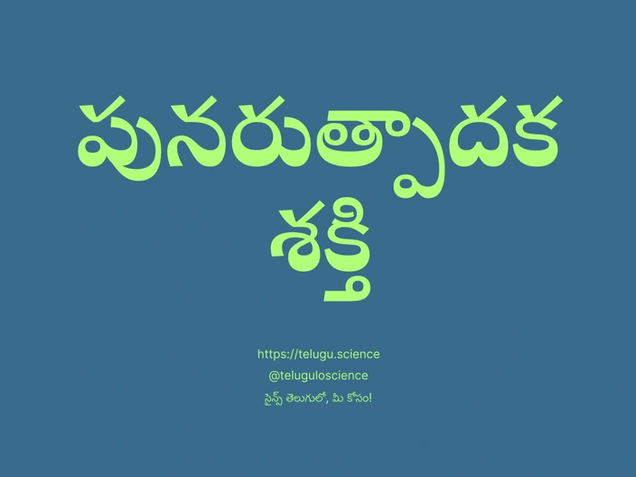 పునరుత్పాదక శక్తి గురించి వివరణ | Renewable Energy